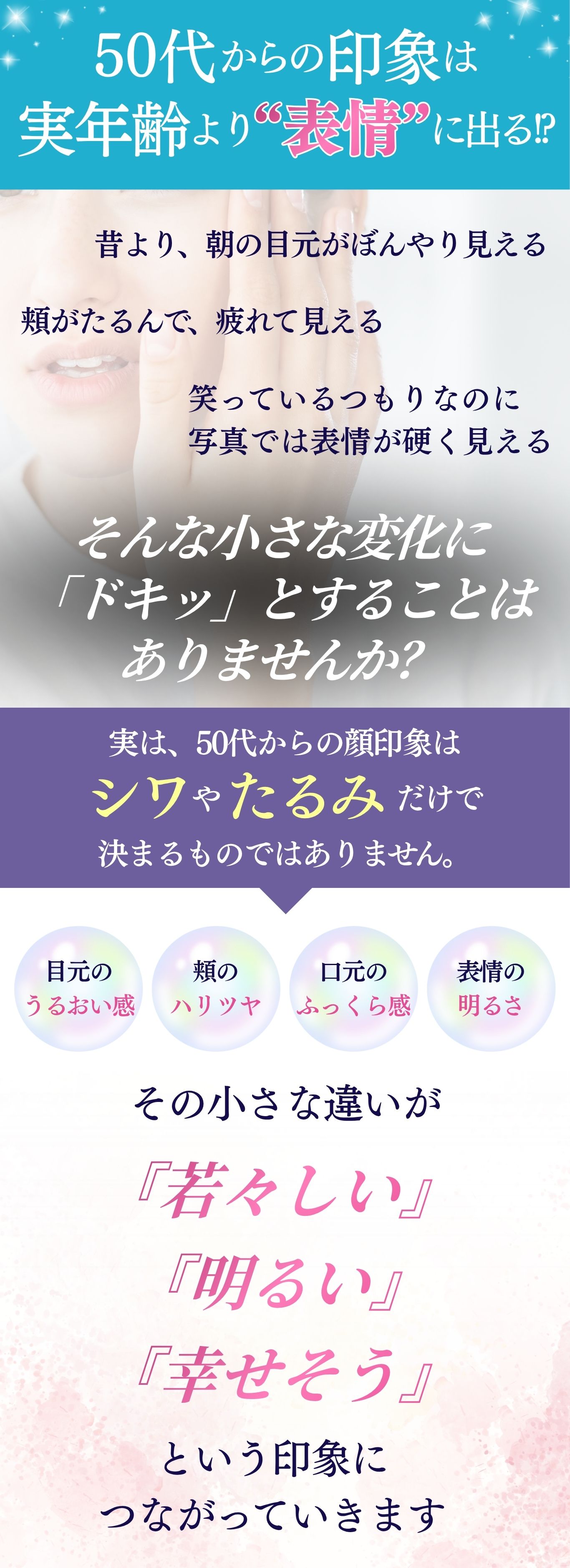 50代からの印象は実年齢より表情に出る